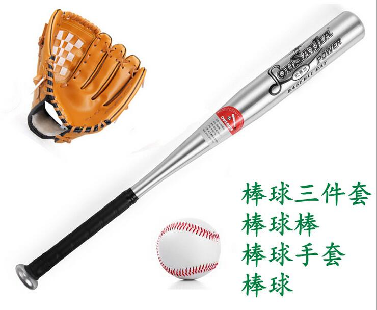 棒球棒套装 铝合金棒球棒+手套+棒球 — تصویر 2