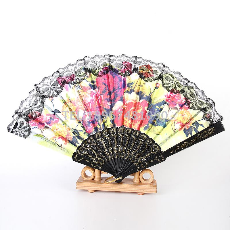 تصویر محصول: 西班牙欧式蕾丝花边扇子 舞蹈扇子广告塑料扇赠品