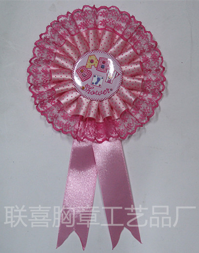 创意节日马口铁胸花 生日圣诞宝宝生日派对用品 — تصویر 2