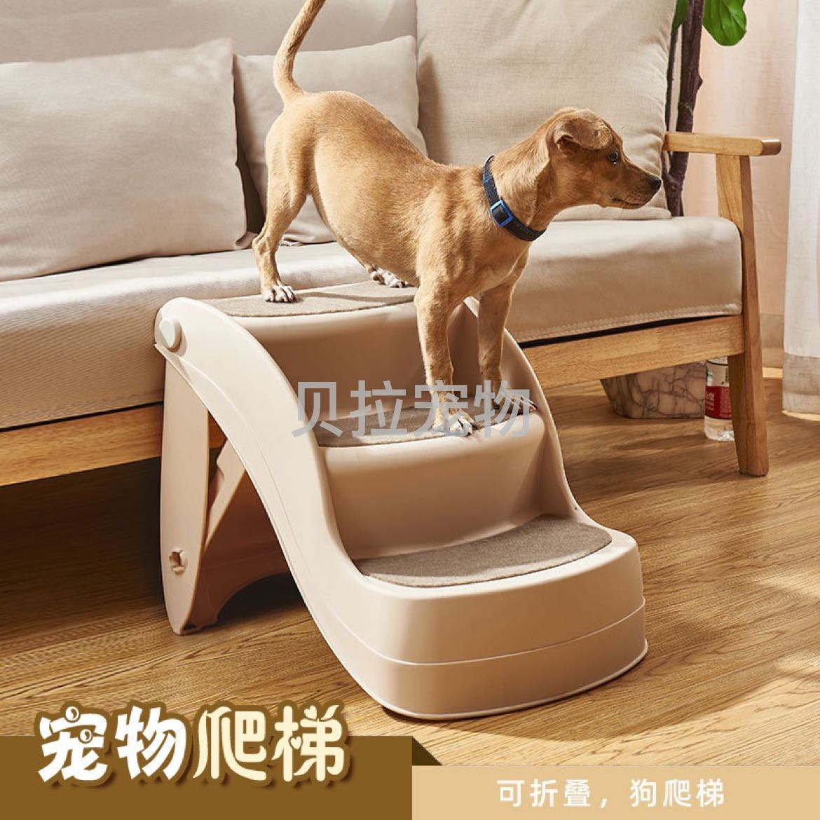 تصویر محصول: 宠物楼梯折叠爬梯沙发上下床梯子小型犬猫咪爬梯塑料防滑狗狗楼梯