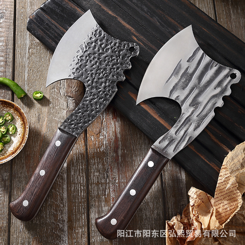 تصویر محصول: 手工锻打砍骨斧剁猪牛大骨肉档碎骨斧头砍骨刀多功能野外砍柴斧头