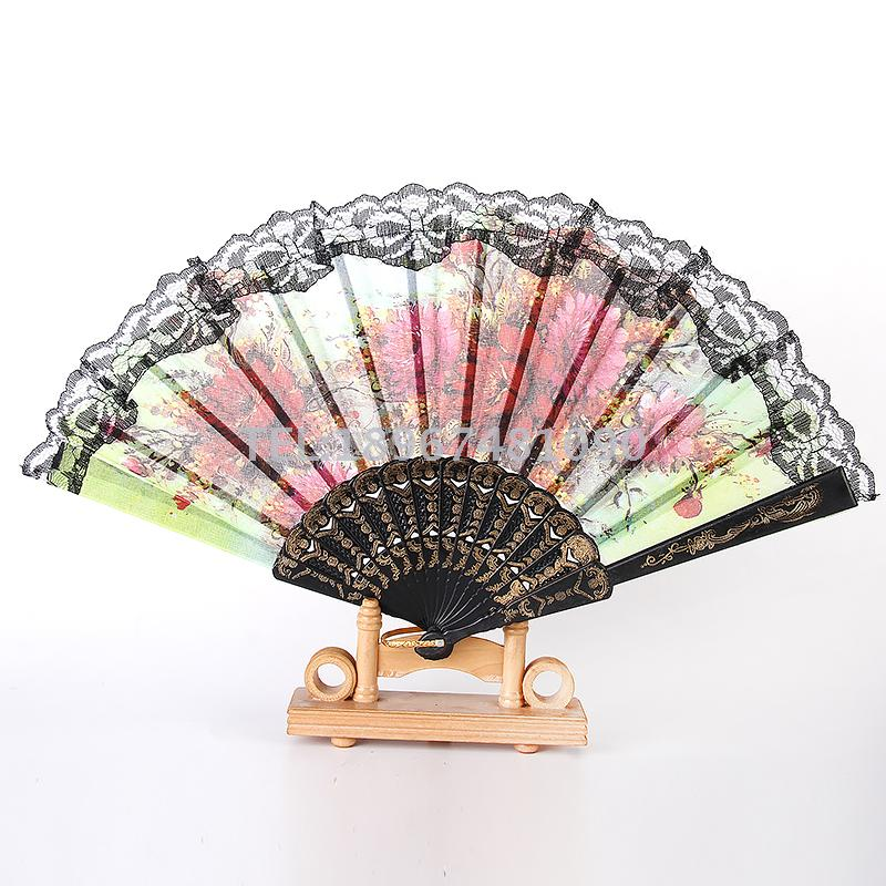 西班牙欧式蕾丝花边扇子 舞蹈扇子广告塑料扇赠品 — تصویر 4