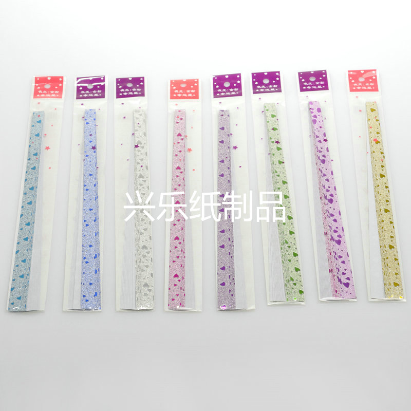 تصویر محصول: 金粉爱心单条闪钻金葱幸运星折纸手工DIY创意礼品