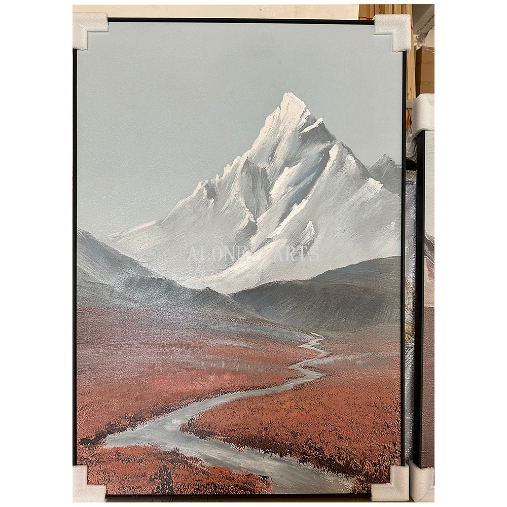تصویر محصول: 手绘油画抽象侘寂风极简客厅装饰画样板房挂画走廊过道 风景油画