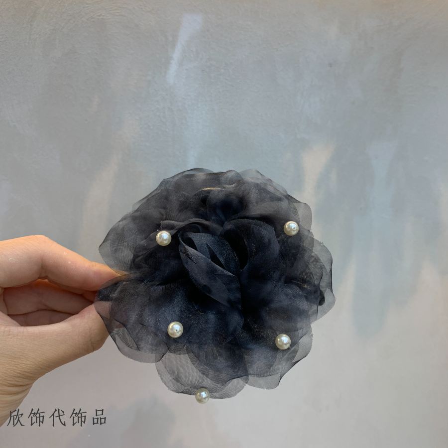 تصویر محصول: 法式高级感珍珠发夹女后脑勺大号盘发抓夹气质发饰头饰