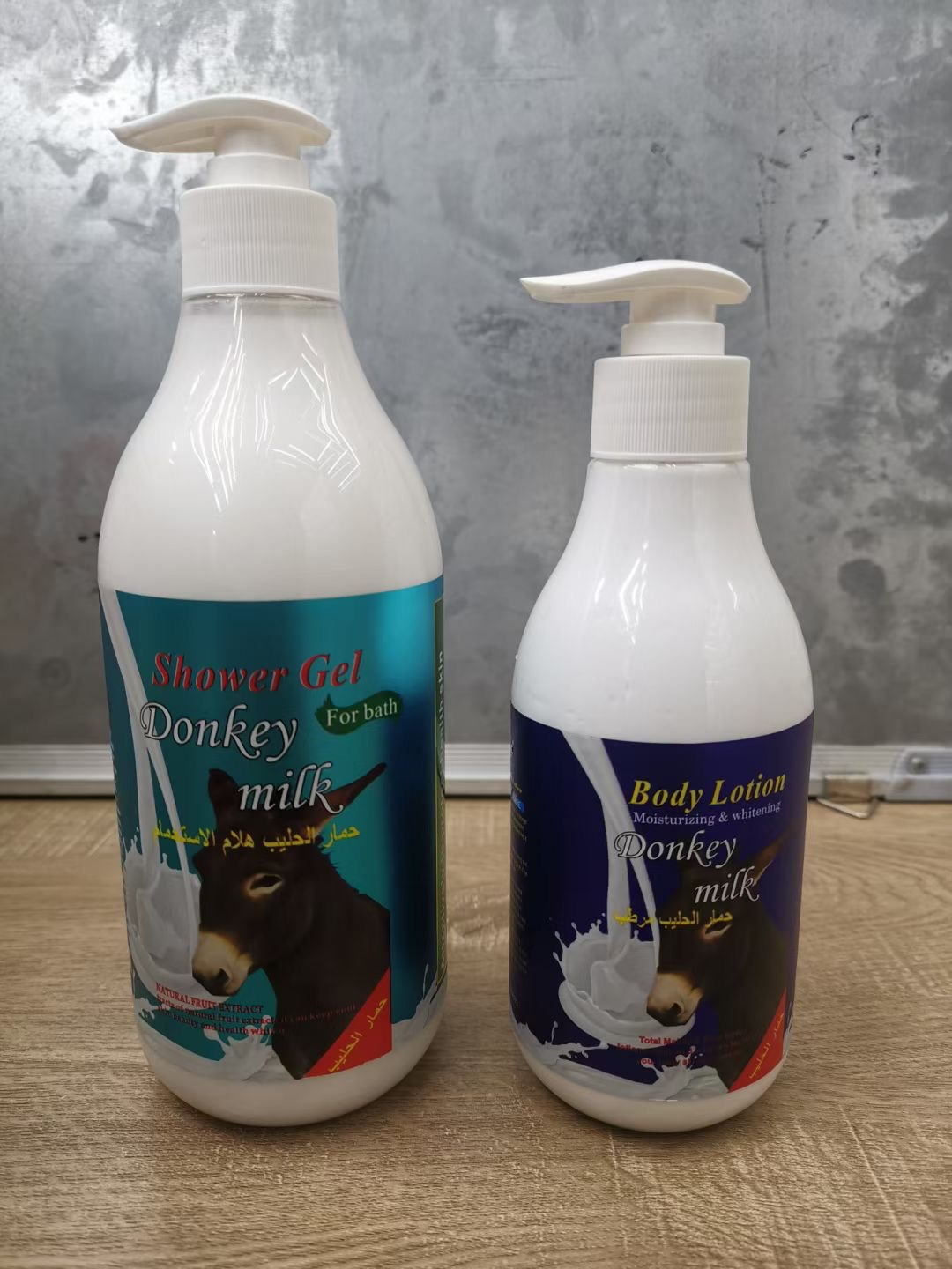厂家外贸英文出口驴奶身体乳350ml保湿霜补水 donkey milk lotion 专供出口 — تصویر 4