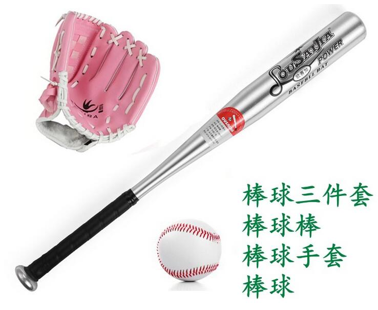 棒球棒套装 铝合金棒球棒+手套+棒球 — تصویر 3