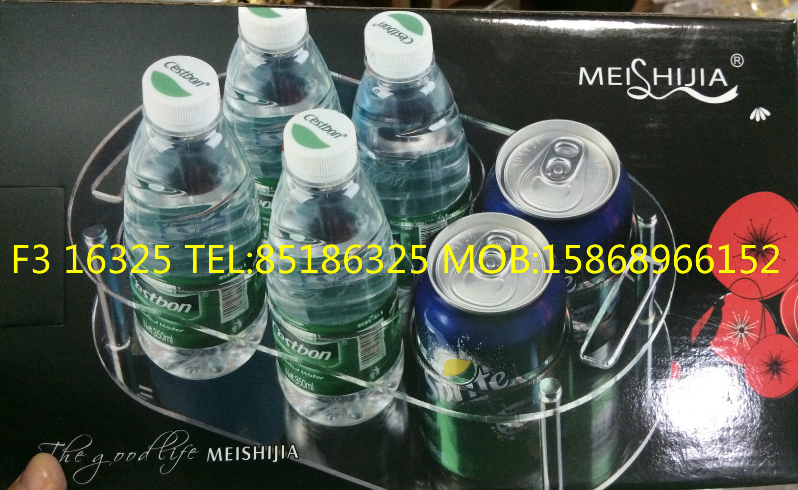تصویر محصول: 亚克力杯架红酒架 饮料架 矿泉水架