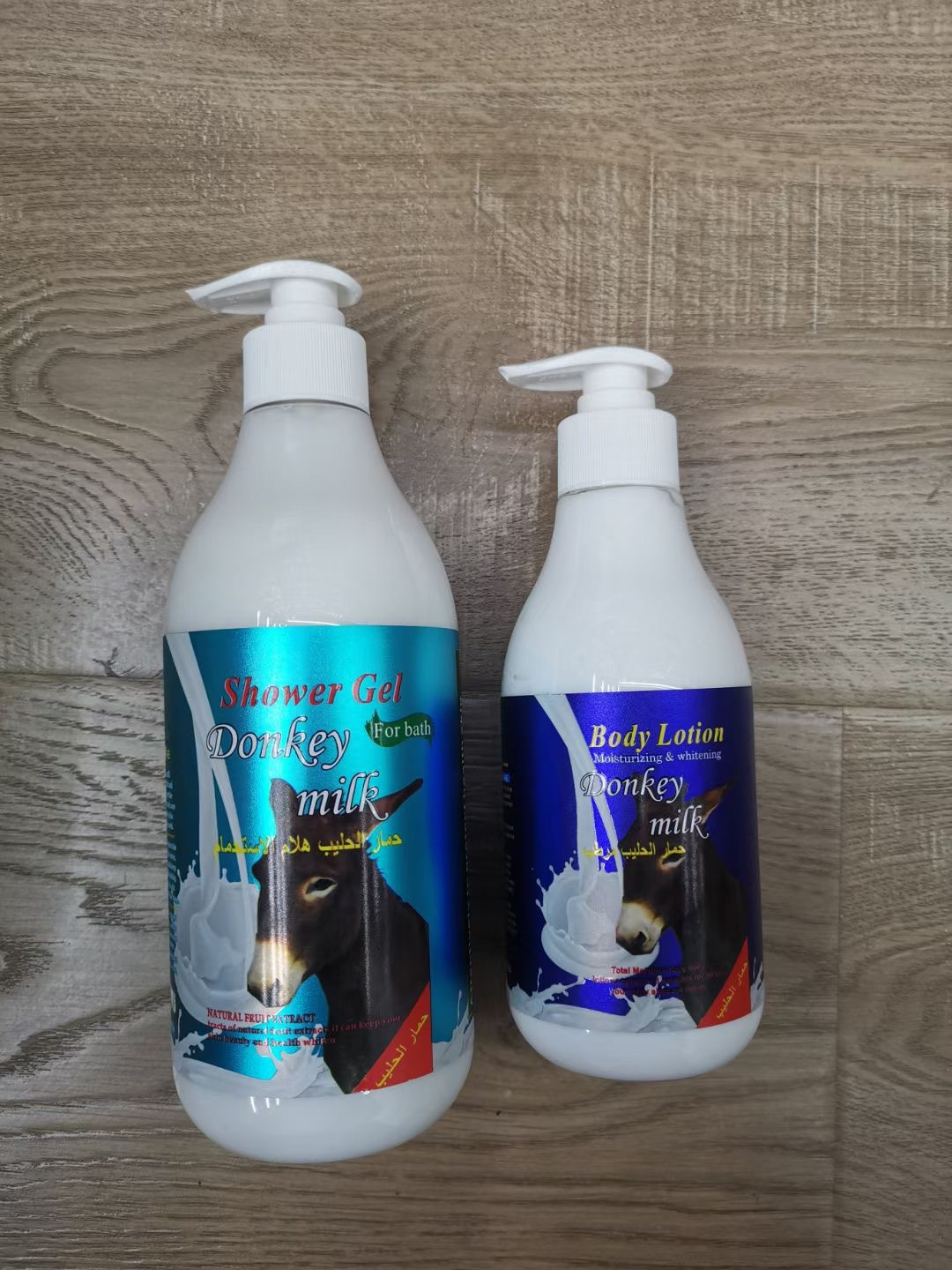 厂家外贸英文出口驴奶身体乳350ml保湿霜补水 donkey milk lotion 专供出口 — تصویر 3