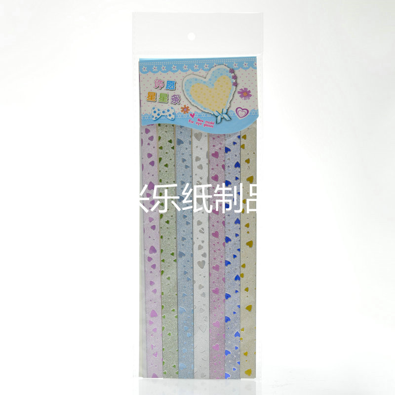 تصویر محصول: 金粉星星条板装幸运星折纸闪钻金葱