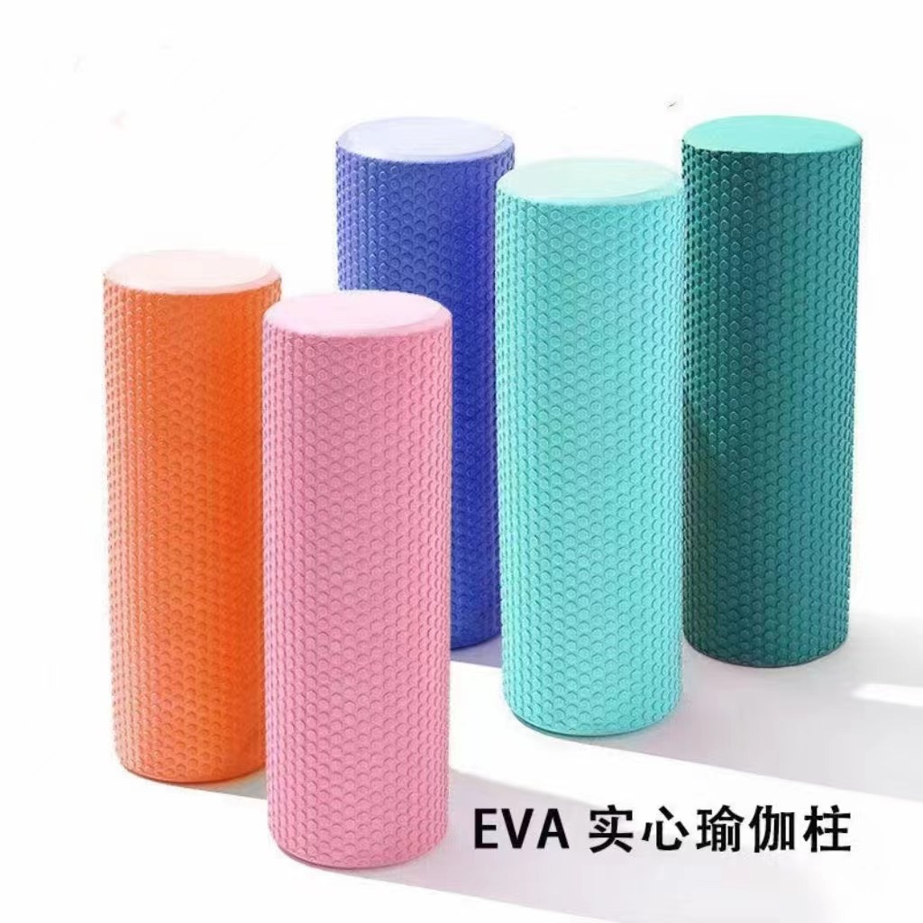 تصویر محصول: EVA实心瑜伽柱泡沫轴浮点滚轴肌肉放松按摩棒琅琊滚轴平衡棒